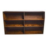 Dark Walnut Stained Veneer Library Bookcase