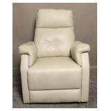 Easy Home Ivory White Leather Recliner
