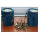 Vintage Blue Plush Hanging Lamps