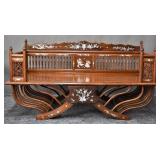 Chinoiserie Rosewood Settee Sofa Bench