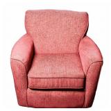 Burgundy Fabric Modern Swivel Rocker Recliner