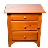 3 Drawer Pine Nightstand