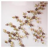 Gold & Copper Maple Leaf Wall Accent Sculpture