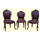 Vintage Edwardian Style Dining Chairs (3)
