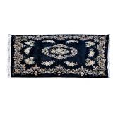 Victorian Style Black Floral Area Rug