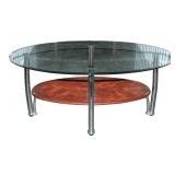Mid-Century Modern Glass Top Coffee Table