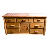 Handmade Pine & Tile Dresser