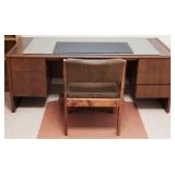 Oak Wood Executive Desk With Chair (2)
