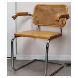 Vintage Rattan, Maple & Chrome Chair