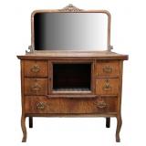 Quartersawn Oak Vanity Dresser & Mirror