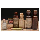 Rare Antique Medicines & Poison w/Contents (7)