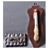 Taxidermy Deer Hoof Thermometer + (2)