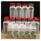 Vintage Milk Glass Spice Jars - Griffith