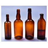 Vintage Amber Bottles Bitters, McKesson