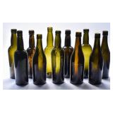 Antique Mouth Blown Olive Ale Bottles (11)