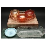 Vintage Glass Serving Set - Carnival, Milk +