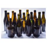 Antique Ale Bottles- 3-Piece Mold-Blown Olive (14)