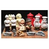 Vintage Ceramic Hallmark Salt, Pepper Shakers (10)