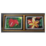 Hawaiian Hand Painted Anthurium Flowers (2)