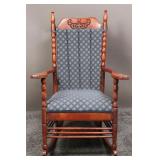 Antique Mahogany Wood Padding Rocking Chair