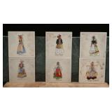 Denmark Handpainted Coasters National Dragt Series