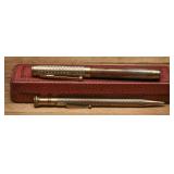 Criterion Brass Art Deco Pen Set-14K Nib
