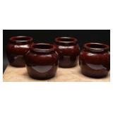 Vintage Stoneware Honey Pots Small Vases (4)