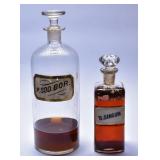Apothecary RX Compound Antique Bottles (2)