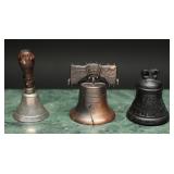 Brass & Cast Iron Hand Bells (3)