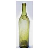 Milan Blob Seal Olive Antique Fatelli Wine Bottle