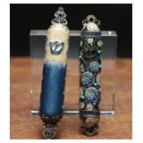 Tizo Blue Jeweled Mezuzah (2)