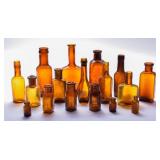 Antique Amber Medicine Bottles (17)
