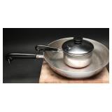 Revere Ware Copper Bottom Saucepan & Frying Pan