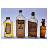 Antique Quackery Liniment Bottle Collection (4)