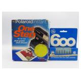 Polaroid 600 Instant One Step Camera & GE 600