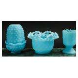 Fenton Frosted Blue Satin Glass (3)
