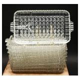 Anchor Hocking Cut Glass Snack Trays (10)