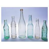 Vintage Embossed Coca-Cola Bottles + (6)
