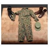 Vintage GI Joe Perfect Match Marine Camo Uniform