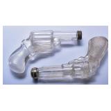 Vintage Glass Candy Revolvers Containers (2)