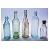 Antique Kuner & Western Glass Bottles + (5)