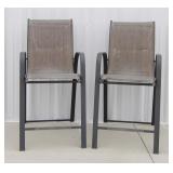 Bar Height Lightweight Outdoor Chairs (2)