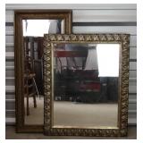 Ornately Framed Beveled Glass Wall Mirrors (2)