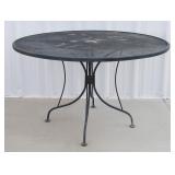 Outdoor Black Metal Mesh Table
