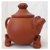 Yixing Ware Teapot- Frog & Lizard Decorated