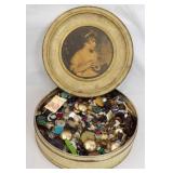 Vintage Buttons & Tin