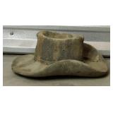 Concrete Cowboy Hat Planter