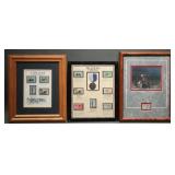 Civil War Collectible Framed Stamps (3)