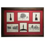 Framed E. Redding Gettysburg Silhouette Pictures