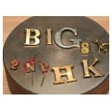 Civil War Kepi Hat Brass Letters / Numbers